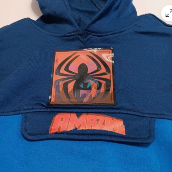 Spiderman Sweatsuit 2 piece 2T 2 toned Blue Hoodie Set Official Marvel‎ NWT C10 - Picture 4 of 11